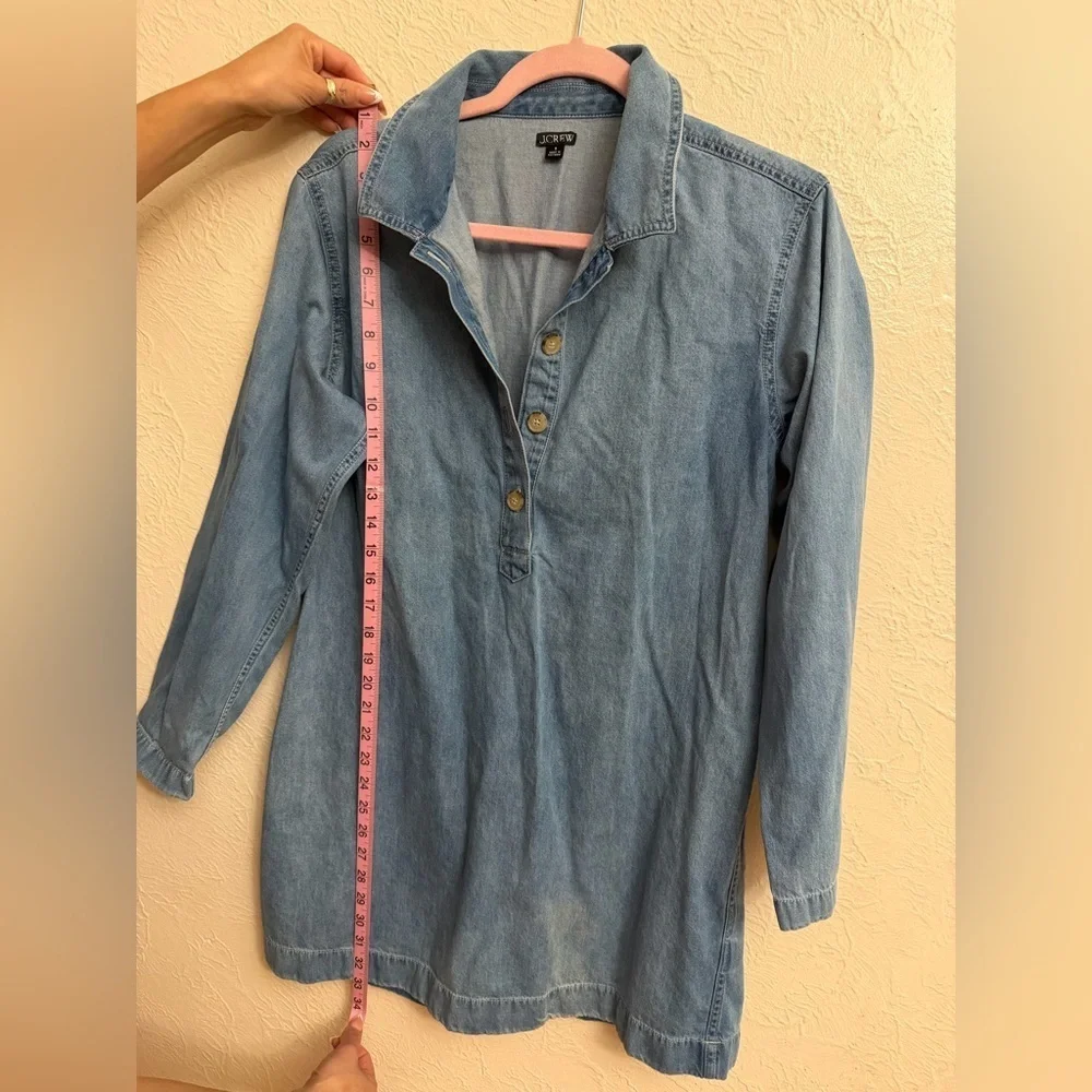 J. Crew Chambray Popover Dress